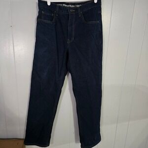 Smith's Workwear Fleece Lined Jeans Mens 32x32 Dark Wash Insulated Denim